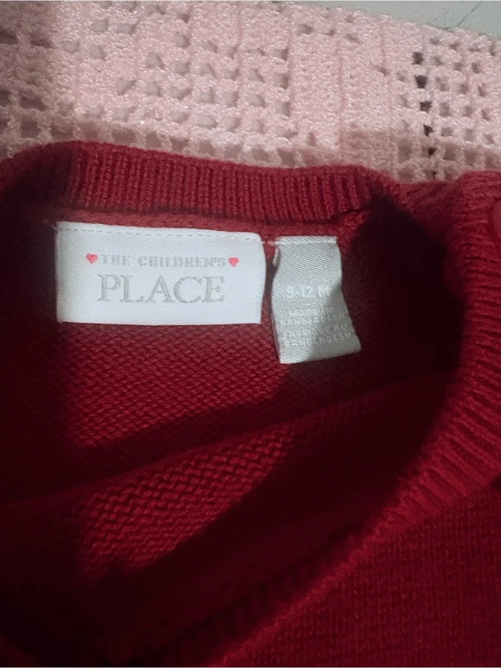 The Children's Place Women's Deep Red Crewneck Sweater